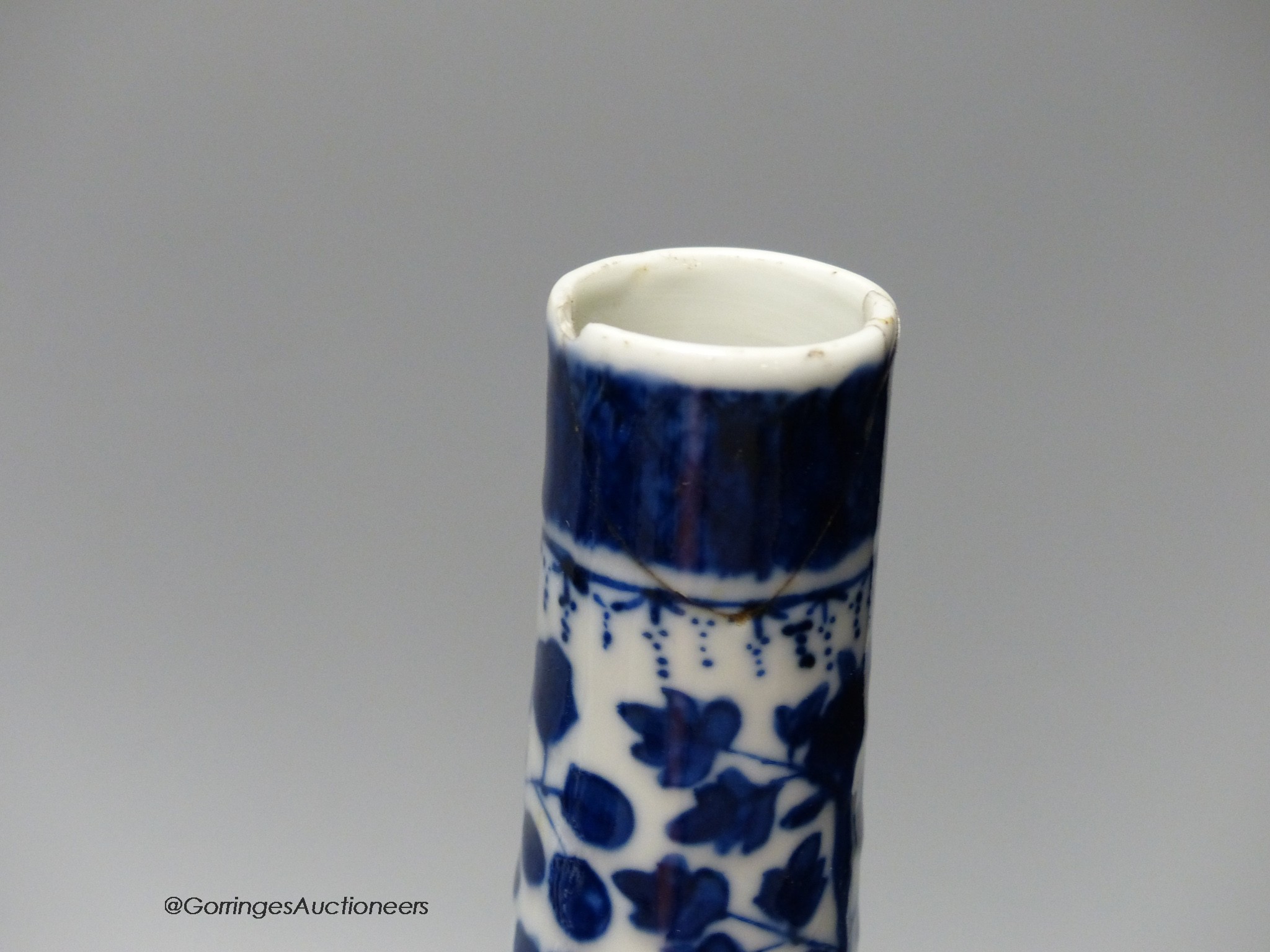 A pair of Chinese blue and white 'dragon' bottle vases, a prunus jar and cover, all late 19th century